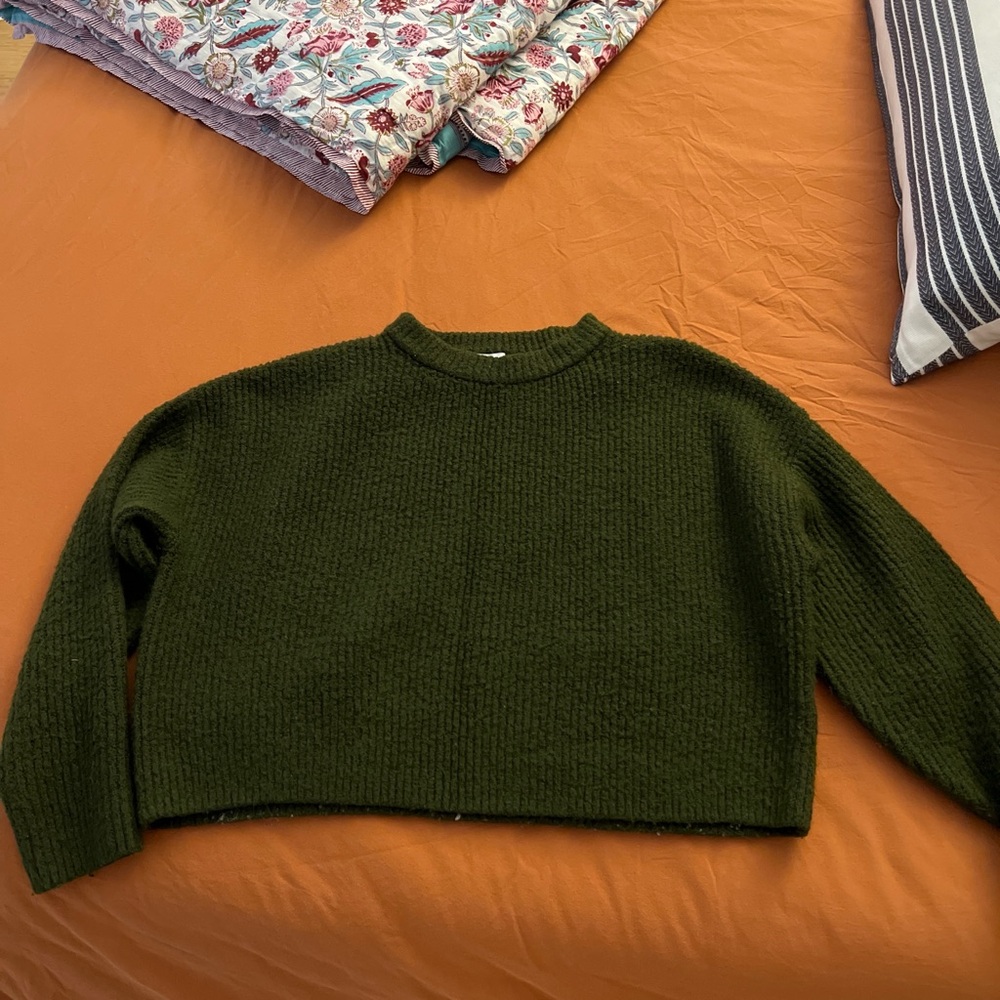 Topshop Olive Green Women's Sweater